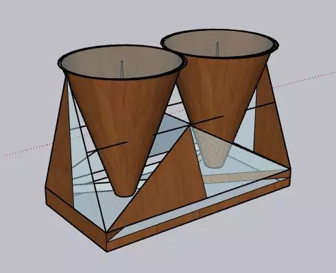 Indian wood and glass table