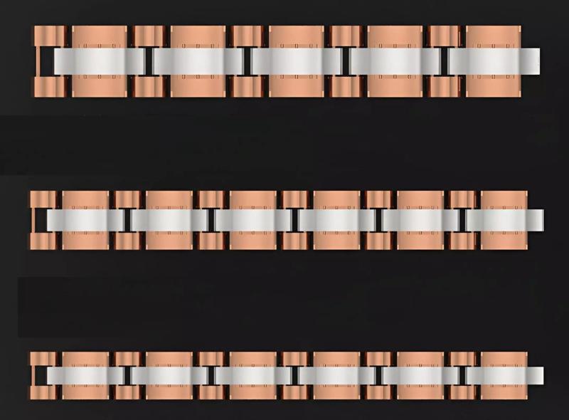 3 Size Gold Bracelet 3dm stl renders details