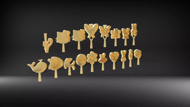 Childrens Jewelry Dangling  Charms Collection Enamel