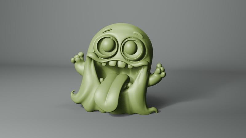 Cute Funny Ghost 3D Model for Printing - Halloween Decor, Ghost Figure STL
