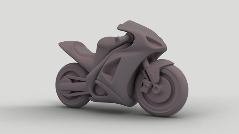 Sport Motorcycle Figurine - 3D Printable Collectible Model