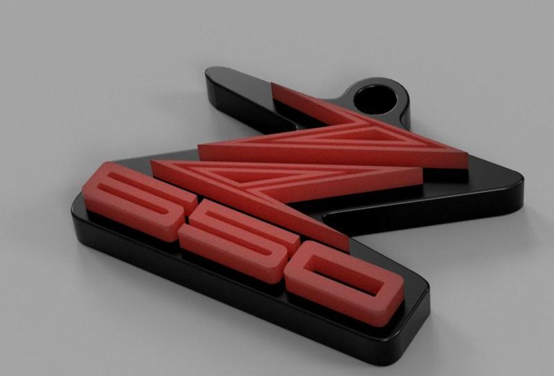 Kawasaki Z650 keychain bi-color