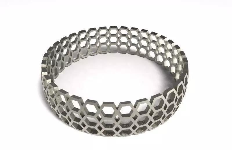 Bracelet 1 metal ring with holes in it