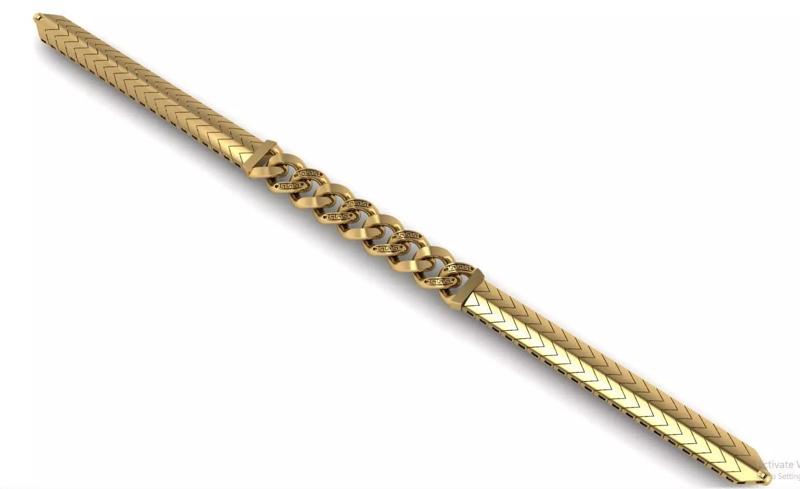 CUBAN LINK CHAIN   BRACELETS 195 MM
