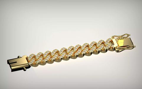 Miami Cuban Bracelet with diamonds