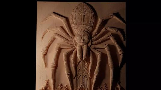 Anansi CNC 3d Print High Relief Sand Casting