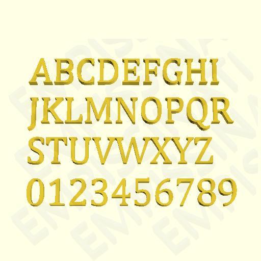 CAMBRIA - 3D LETTERS, NUMBERS AND SYMBOLS
