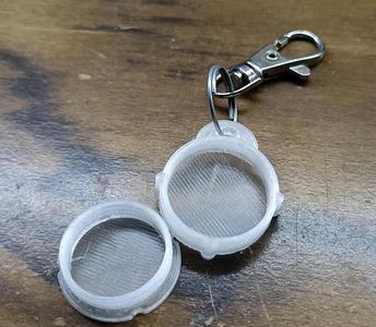 CR2032 Spare Battery Keyring Pillbox