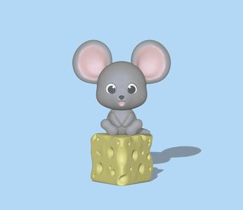 Cute Mouse and Cheese