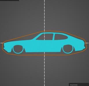 Ford Capri mk3 laser key silhouette