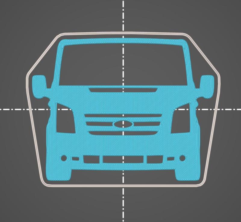Ford Transit Turneo SWB L1H1 2006-2015 key silhouette