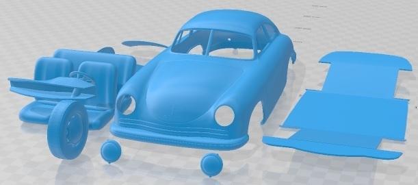 Porsche 356 Coupe 1948 Printable Car