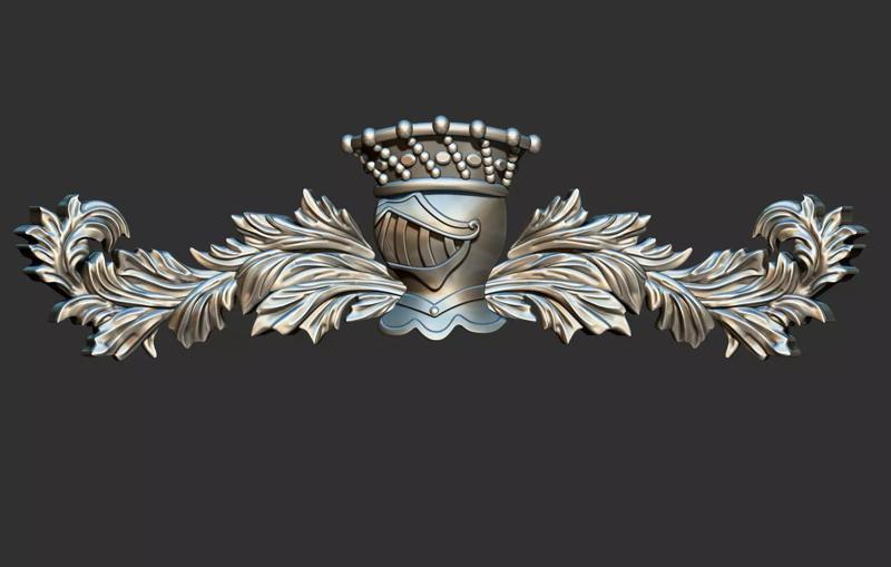 Crest  Helmet Foliage - Coat of arms Brasao