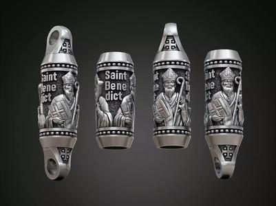 Charm bead spacer rope Saint Benedict