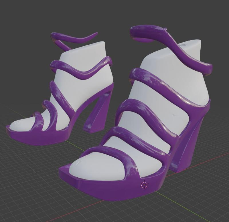 Organic Futuristic Fashion Heels