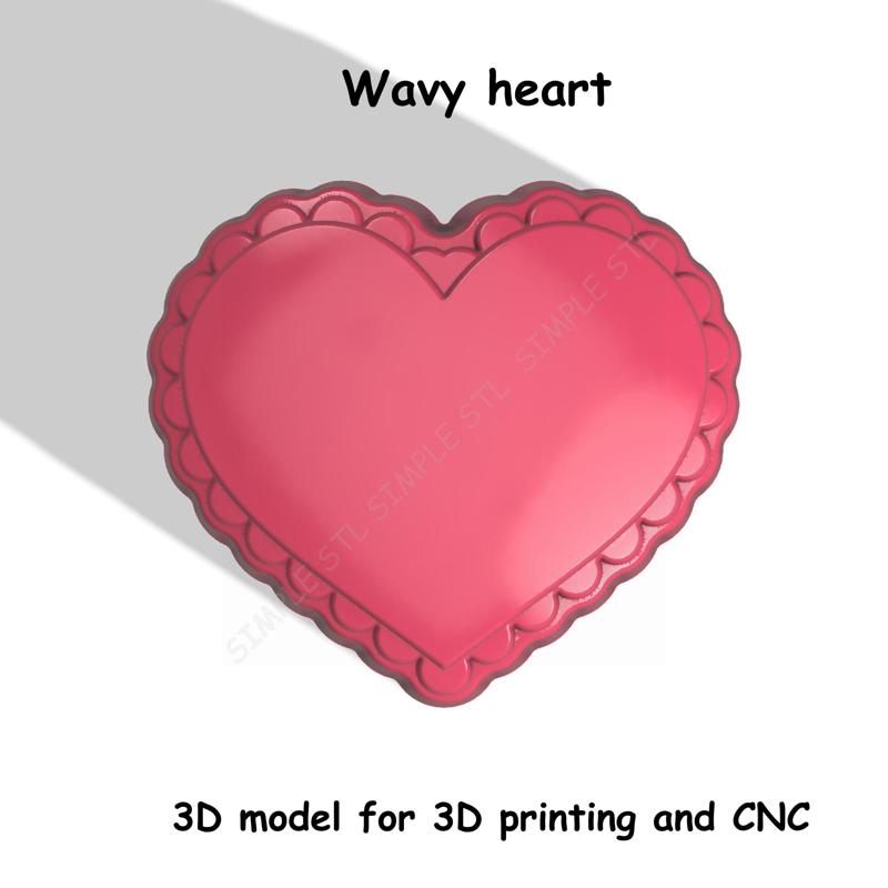 Wavy heart Stl File