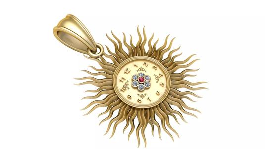 clock face pendant