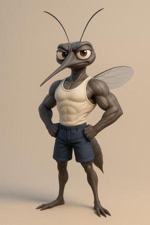 muscular mosquito doll