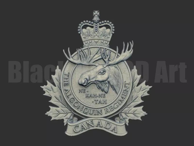 BRITISH MILITARY CAP BADGES Canadian Algonquin Army Infantry
