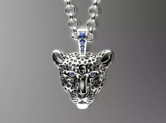 Jewelry Gold Light Leopard Pendant 0076 V1-1 Stl 3dm Fbx