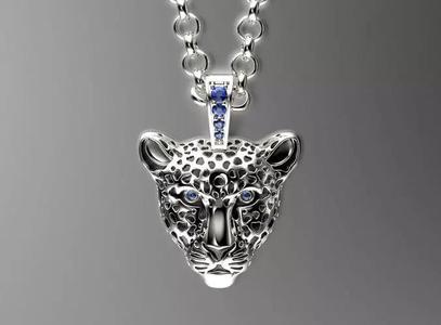 Jewelry Gold Light Leopard Pendant 0076 V1-1 Stl 3dm Fbx
