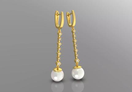 bride wedding  pearl earring pe0007