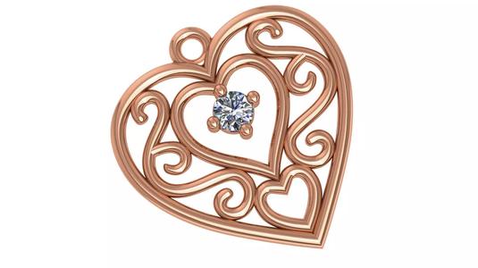 Heart Love Valentine Light Charm Pendant Necklace