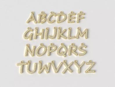 Modern Alphabet Pendants - 10mm
