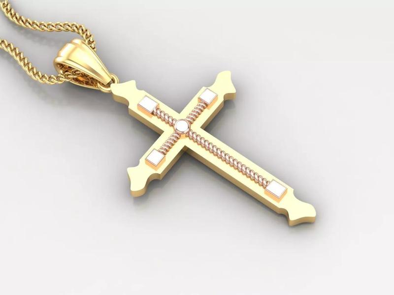 Jesus Christ Cross Pendant Print 4CP077