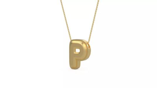 Model 1199 P Initial Letters Charm Balloon 20mm