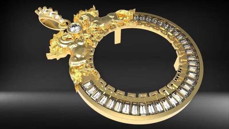 Horses 50 Peso Coin Bezel Mexican Flag