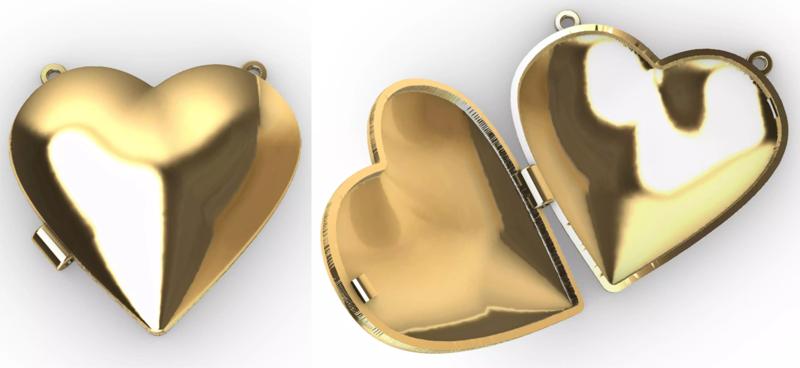 Heart Reliquary - Photo Holder - Relicario Diagonal