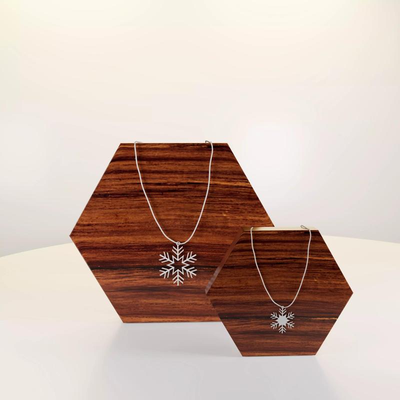 Elegant Snowflake Design Pendant - 3D Printable Jewelry Model
