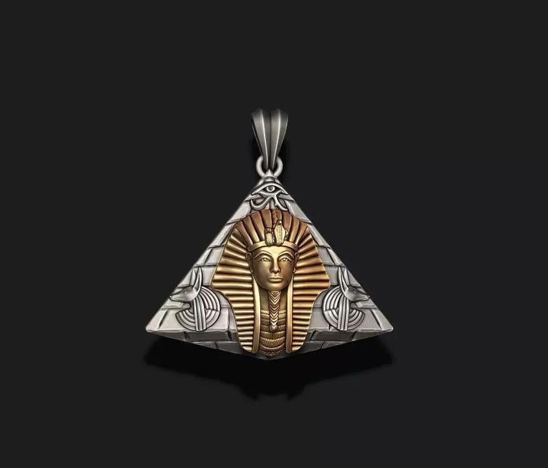 Egyptian Pharaoh Pyramid Anubis Horus Eye pendant