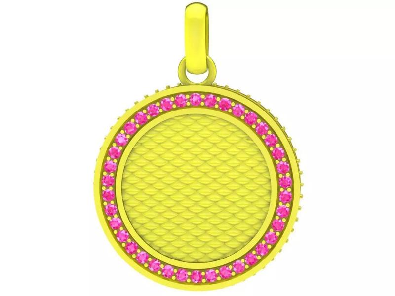 Diamond Texture Dragon Leather Women Pendant 3D Model A4745