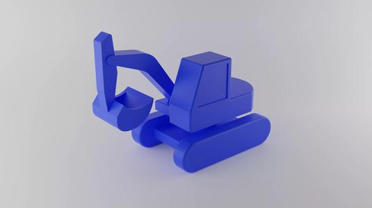 Low Poly Excavator toy