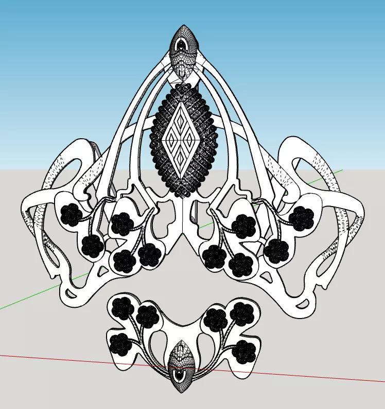 Padme Amidala Mustafar Belt Brooch Set - Cosplay Prop Star Wars