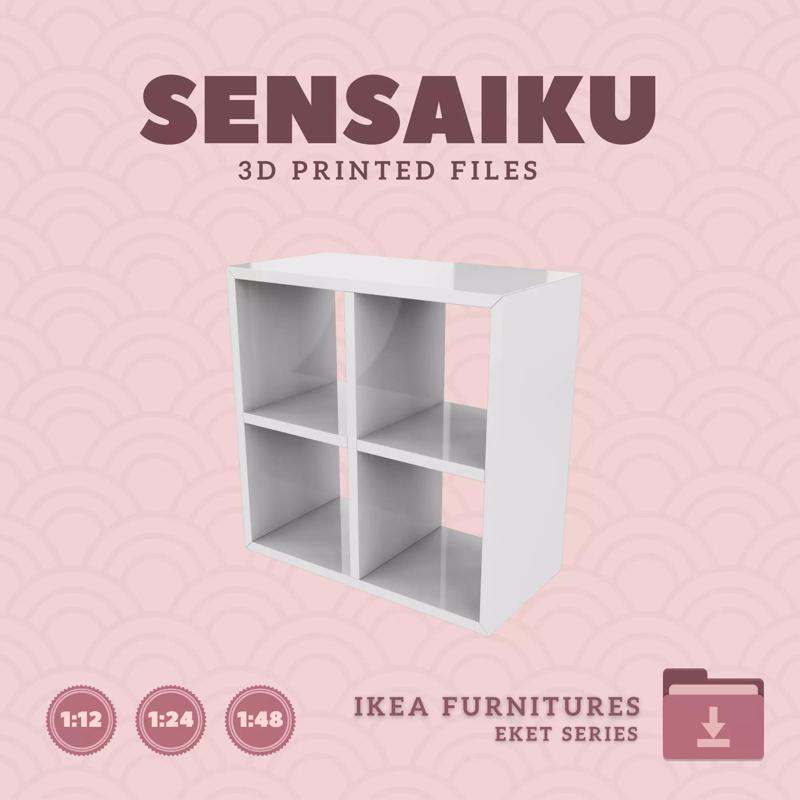 EKET Wall-mounted Shelf Unit for Dollhouse - IKEA - 3D Print