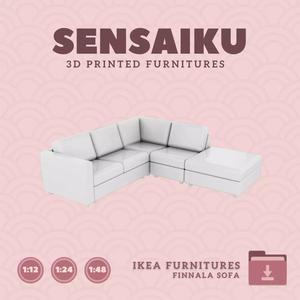 FINNALA Corner 4 Seat Ottoman for Dollhouse IKEA 3D Print