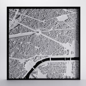 3D Model of Paris, France 60x60