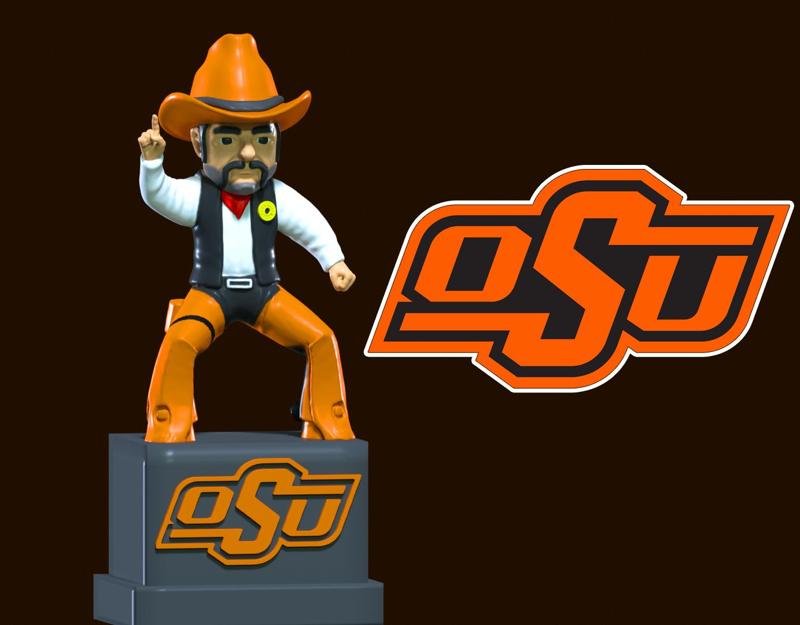 NCAA - Pistol Pete - Oklahoma State University mascot - 3d print
