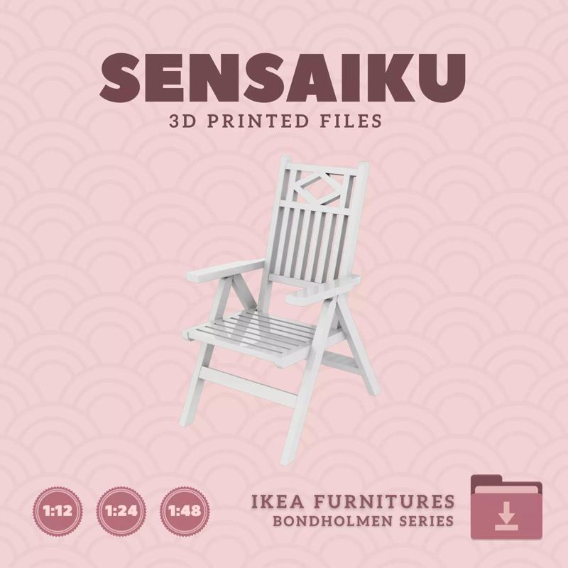 BONDHOLMEN Reclining Chair for Mini Dollhouse - IKEA - 3D Print