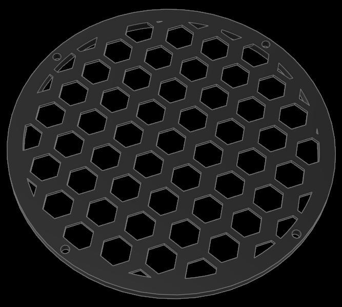 Car Speaker Grill 8"   STL FILE