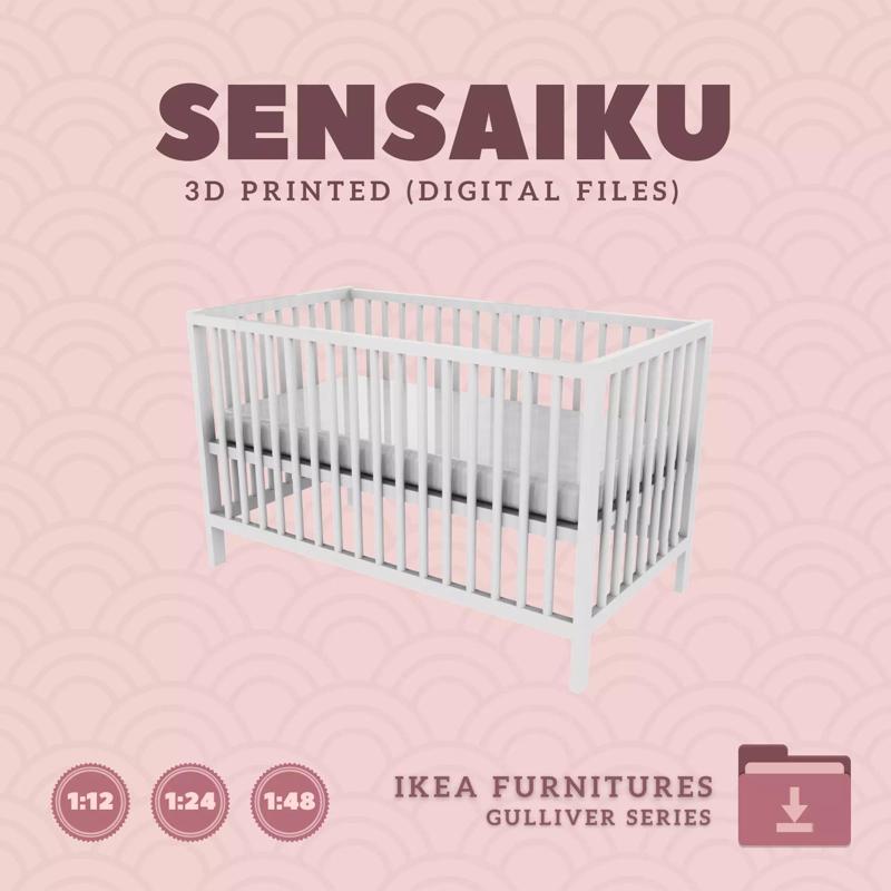 3 GULLIVER Crib V2 for Miniature Dollhouse - IKEA - 3D Print