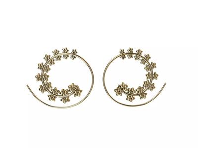 designer spiral earwire earrings