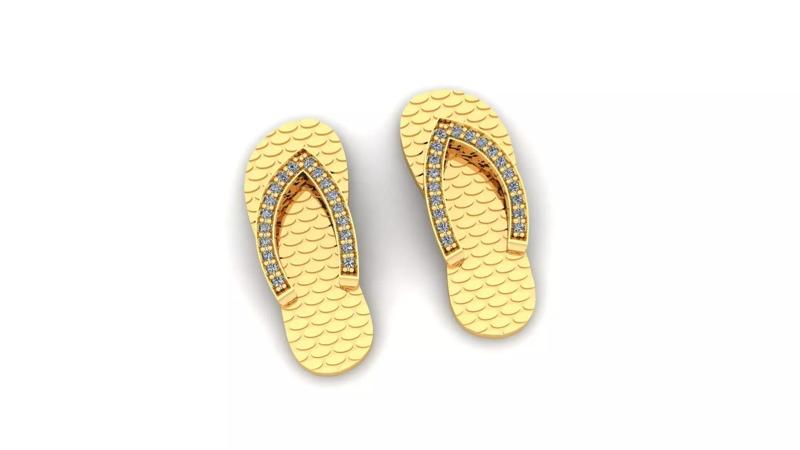 Chinelo Havaiana pingente diamantes