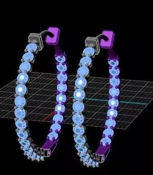 diamon round earring