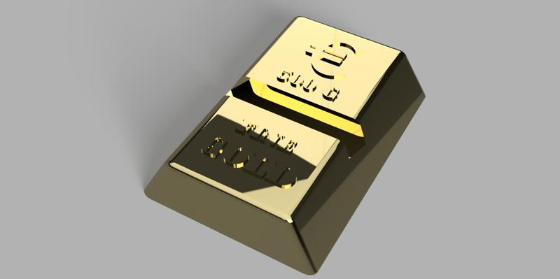 Support téléphone lingot d'or