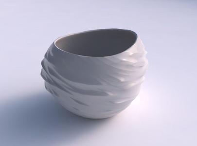 Bowl compressed 2 with fibers smooth inside