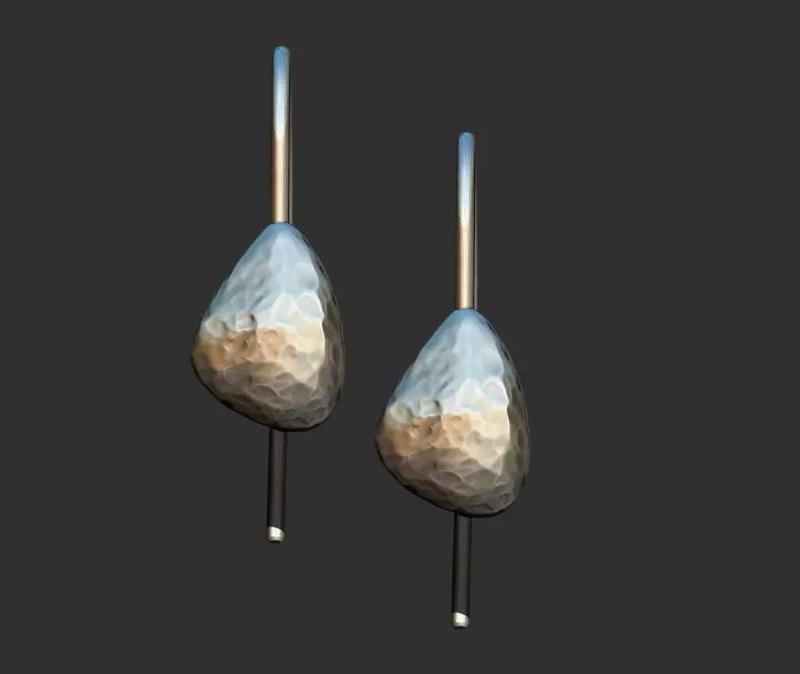 contemporary hammered texture earrigns